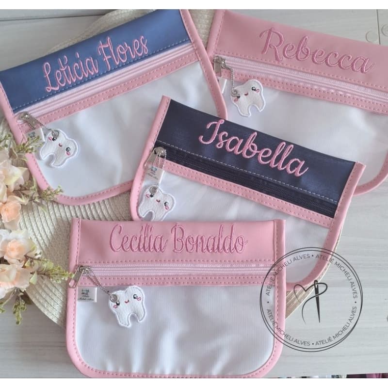 Estojo Higiene Bucal/estojo higiene impermeável(material couro sintético)