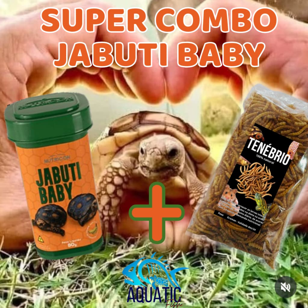 KIT Ração Jabuti BABY da Nutricon com Proteína Rica em Cálcio para Jabutis filhote