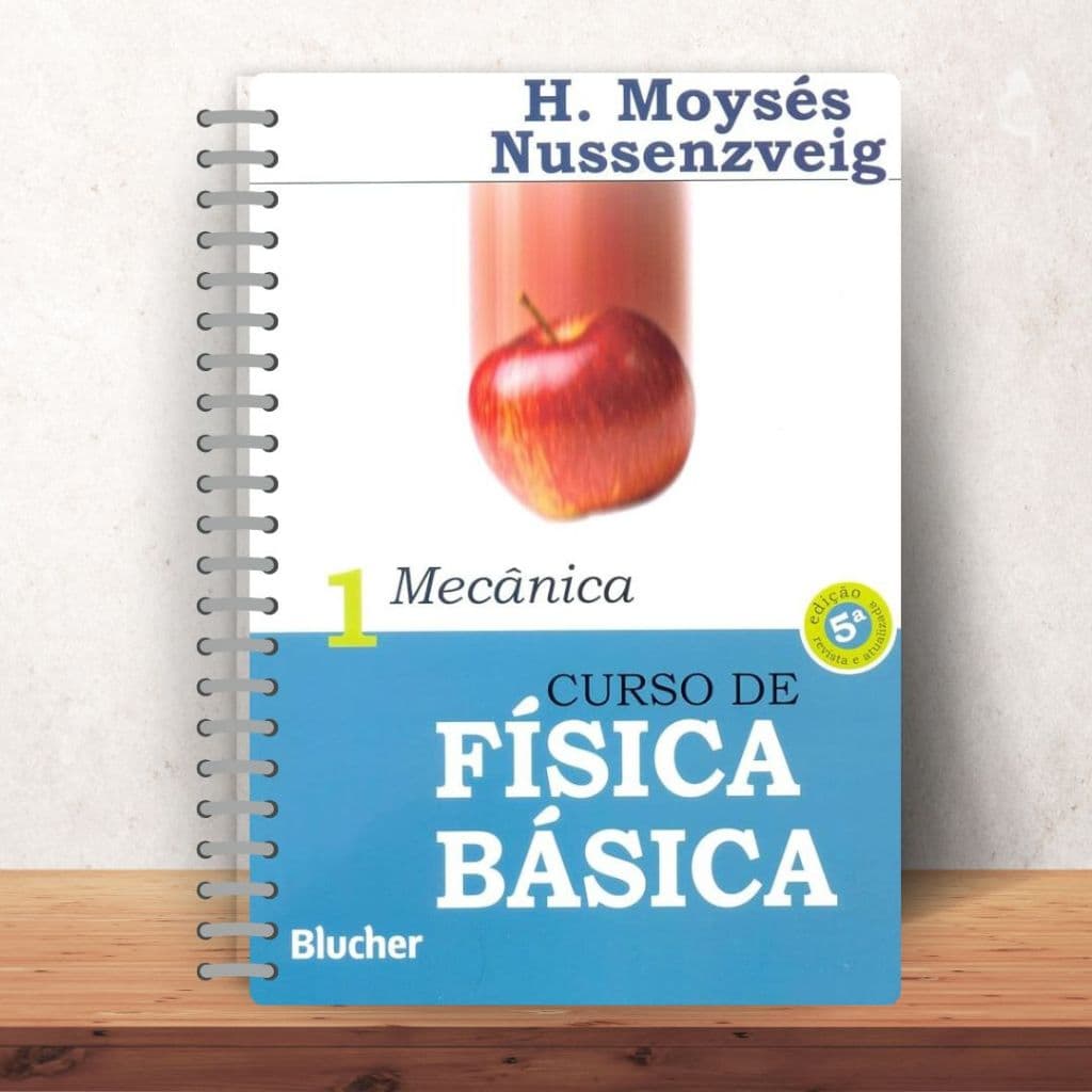 Curso de fisica basica - H. Moysés - vol. 01, 02, 03 e 04, apostila encadernada com espiral, impressão preto e branco.