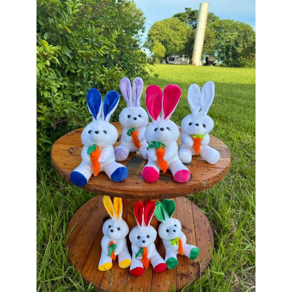 Kit 5 peças Coelho de Pelúcia Antialérgico -Coelho da Páscoa 30 CM