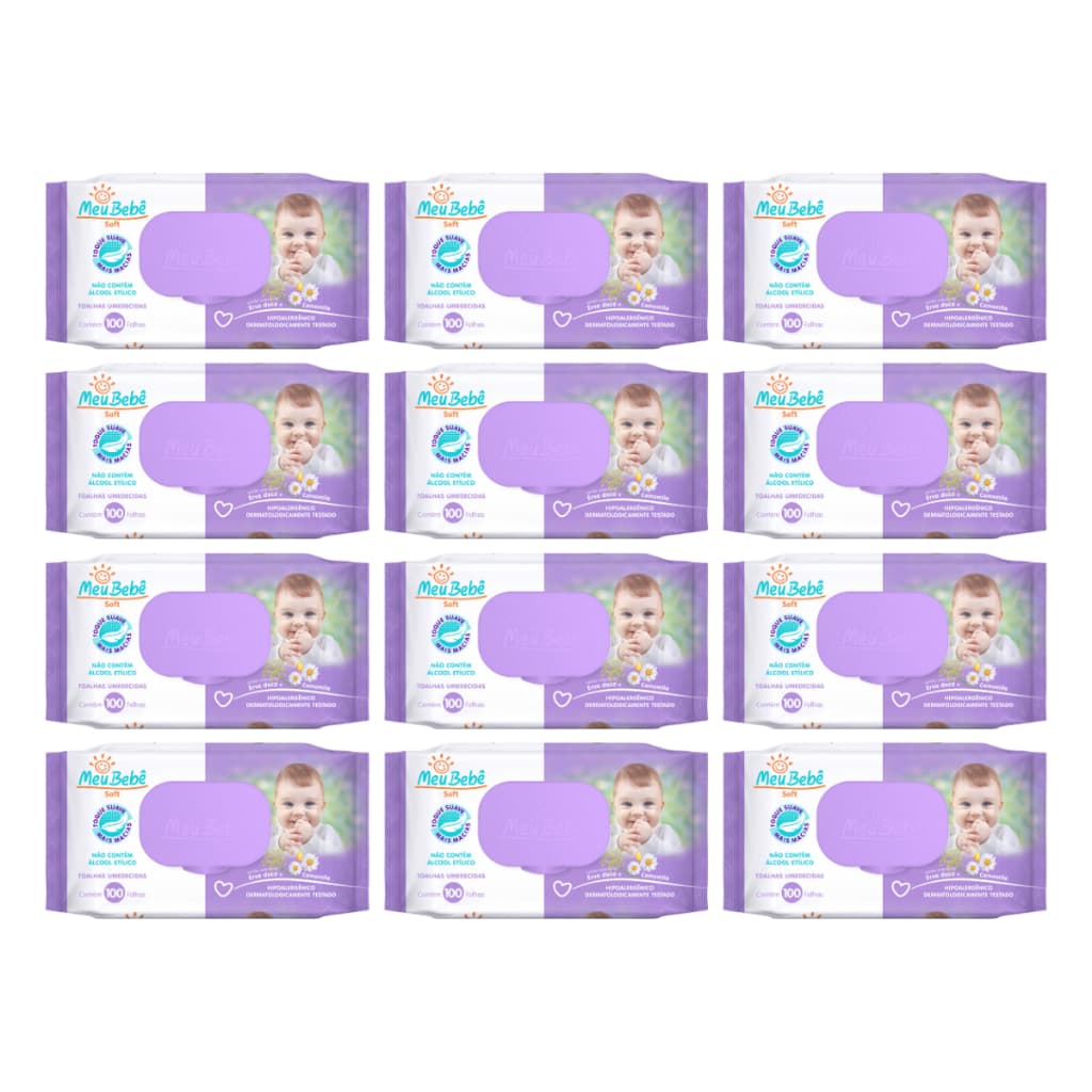 TOALHA UMEDECIDA MEU BEBÊ SOFT 1200 FOLHAS (12UNDX100FLS)