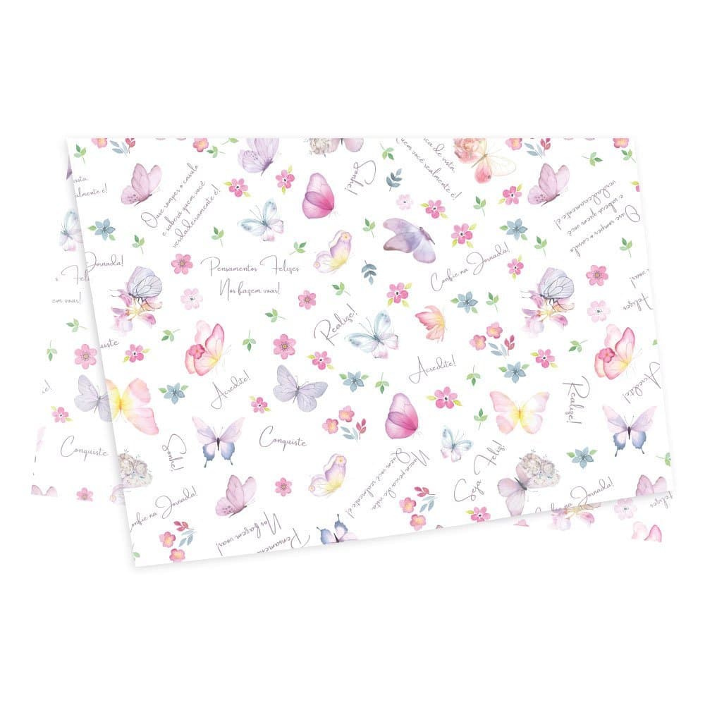 Papel de Seda Estampado Primavera 50,0 x 70,0cm, Xingó - 10/20/50 folhas.