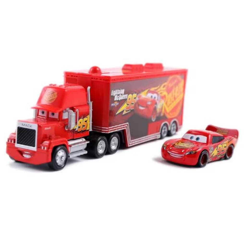 Carreta + Carrinho Incrível Brinquedo Carros Relâmpago McQueen