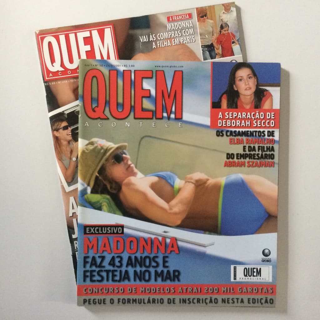 MADONNA 02 REVISTAS QUEM COMPLETAS