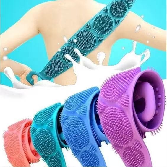 Esponja Silicone Massageadora Escova Banho Lava Corpo Todo Bucha Esfoliação