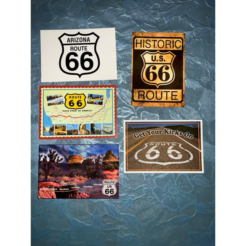 5 cartões postais da rota 66 eua usa cartão postal