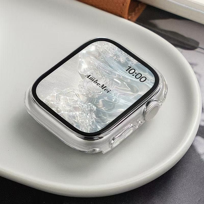 Case capinha Bumper Pelicula De Vidro quadrado 360 Temperado Apple Watch Series  8 9 38 40 41 42 44 45 46 49 MM