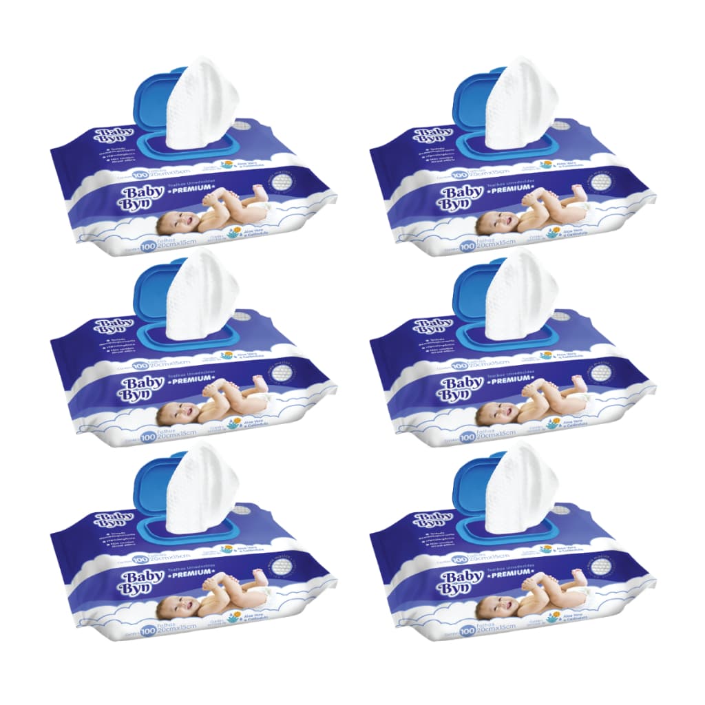 TOALHA UMEDECIDA BABY BYN PREMIUM 600 FOLHAS (6UNDX100FLS)
