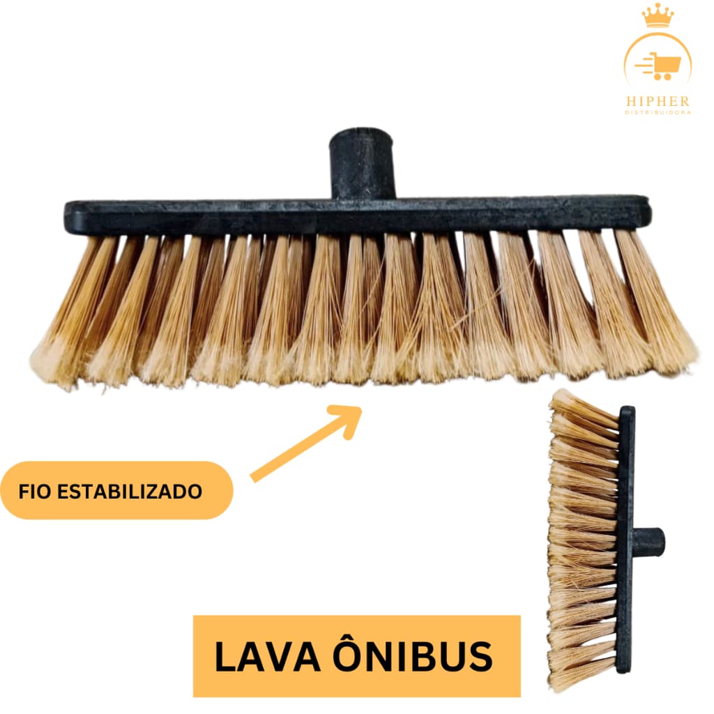 Vassoura Lava Ônibus - Ideal para Limpeza de Grandes Superfícies e Ônibus!