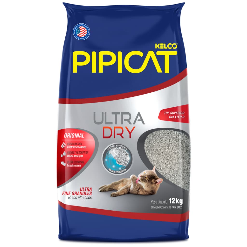 Areia Pipicat Ultra Dry para Gatos 12 kg