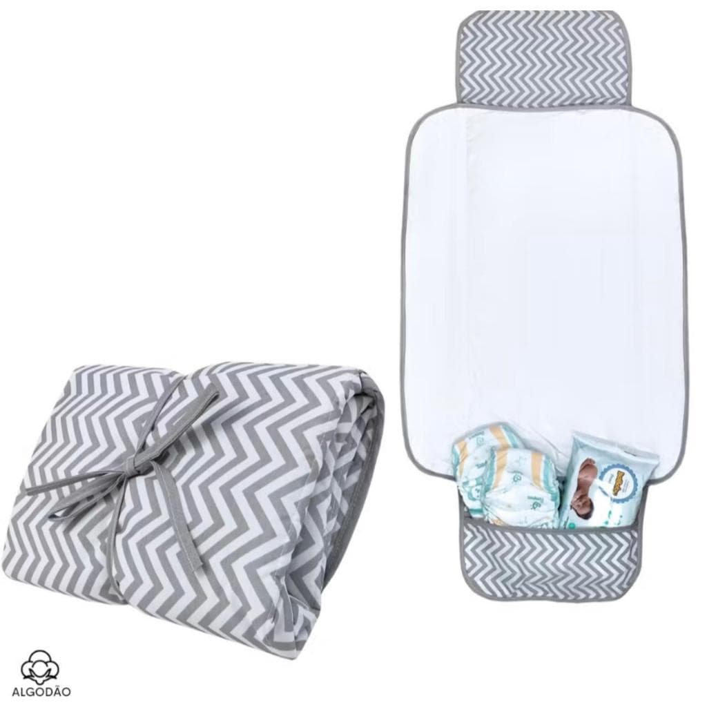 Trocador Portátil Bebê Impermeável Acolchoado Várias Estampas