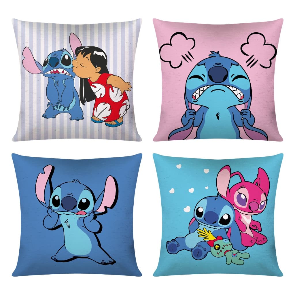 Kit c/ 4 Capas de Almofada Decorativas Modern Print Personagens 45x45 - Modelos Variados