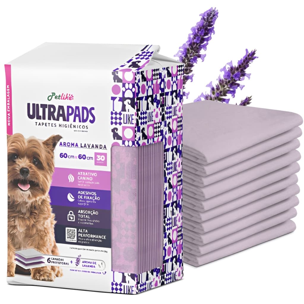 Tapete Higienico Ultra Peds Lavanda 80x60 30 un PetLike