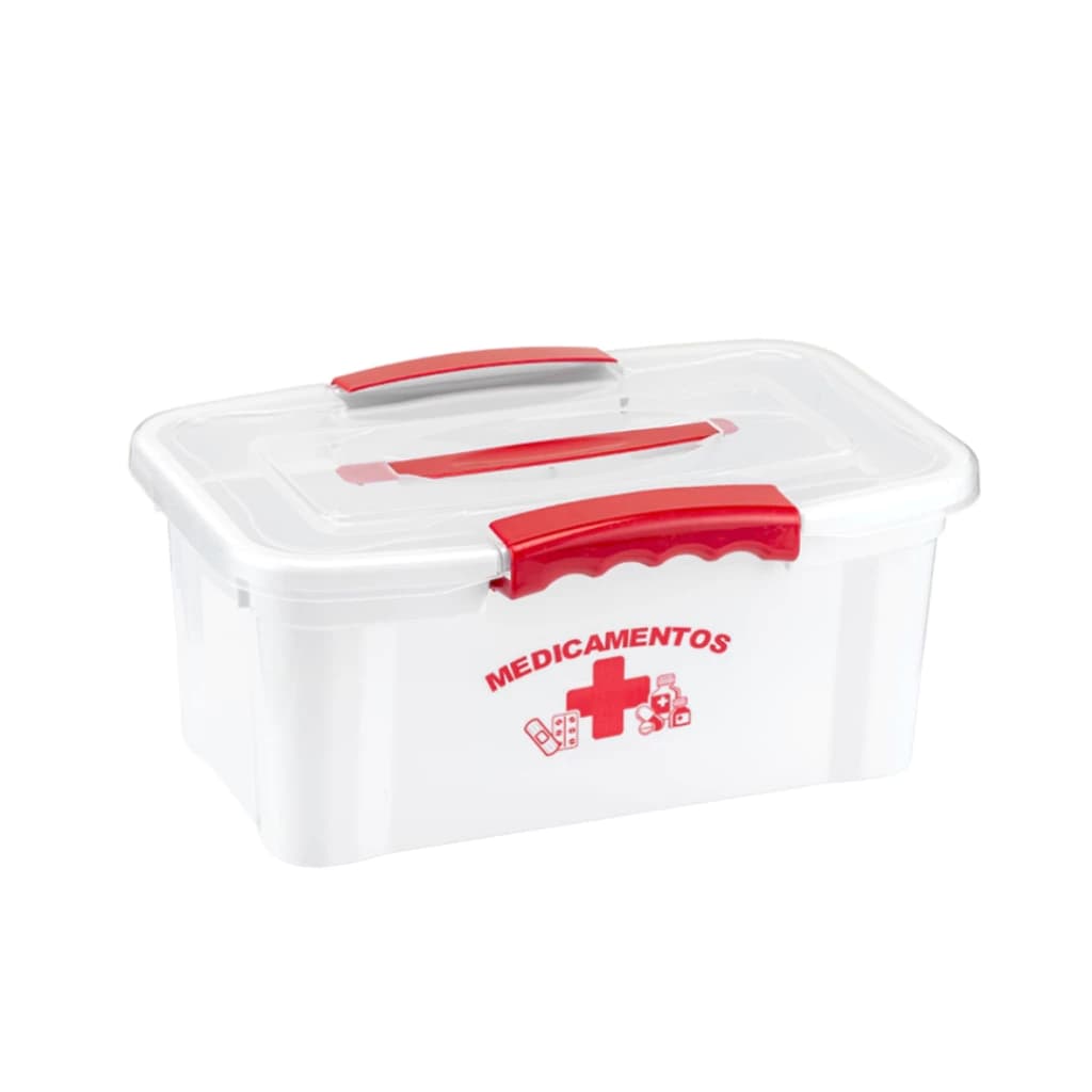 Maleta Caixa Para Medicamentos 6 Litros Com Alça Porta Medicamentos Enfermagem Primeiros Socorros