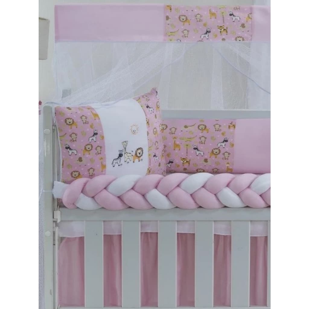 Kit Mini Berço Protetor de Berço Classic Menino Menina 06 Peças