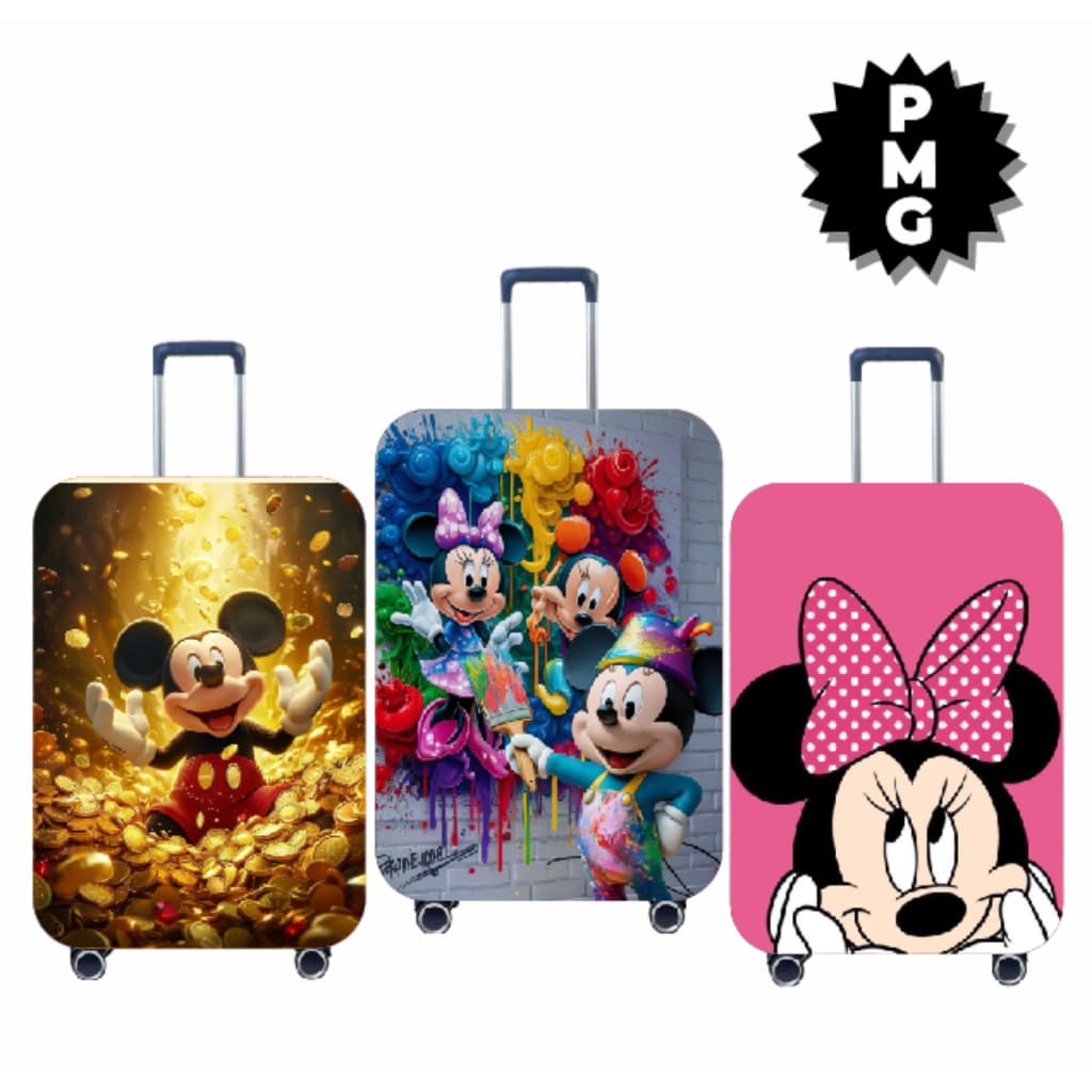 Capa de Mala para Viagem Protetora Estampas Personagens mky