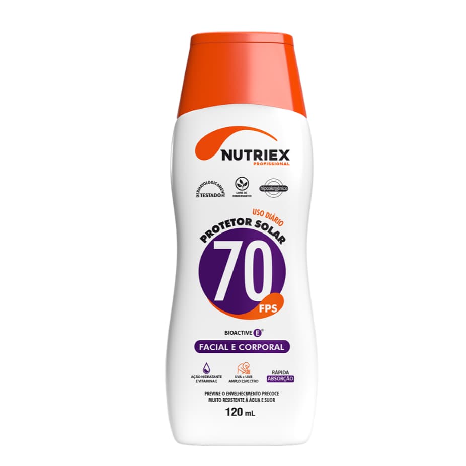 Protetor Solar FPS 70 Facial E Corporal Nutriex 120ML