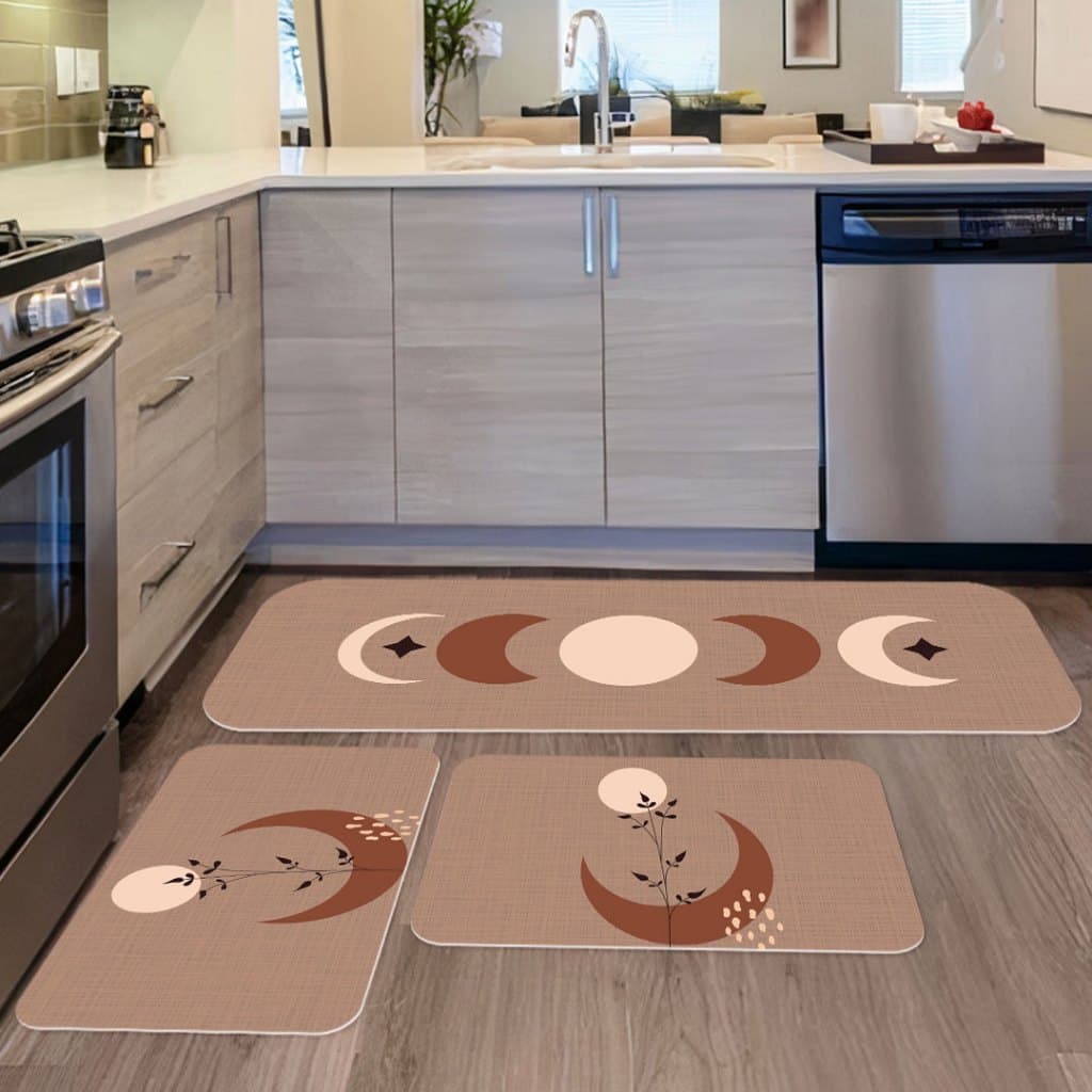 KIT 03 TAPETES PARA COZINHA ANTIDERRAPANTE - ABSTRATOS