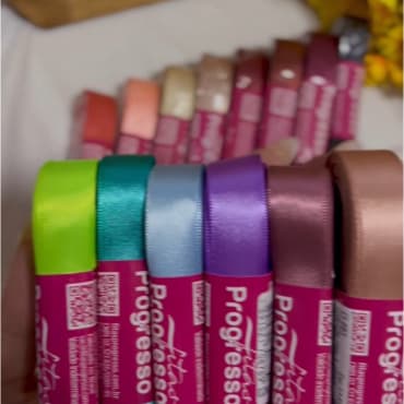 (CF003-10M)Fita de cetim com 15mm de largura em pecas de 10m.