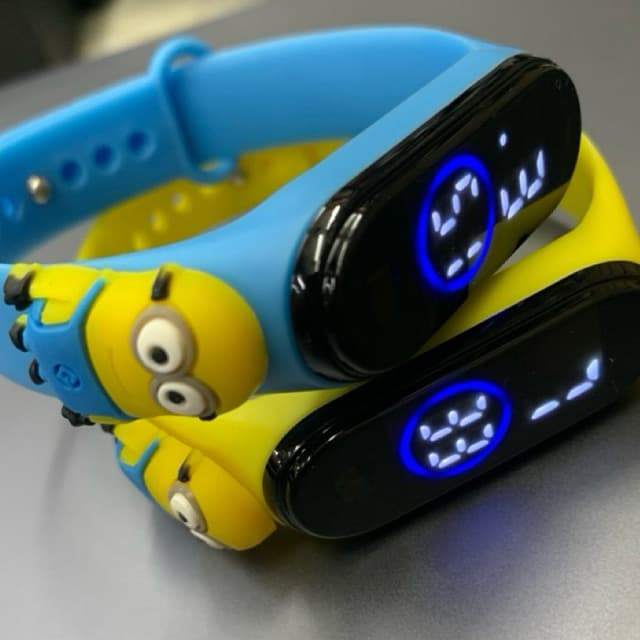 Kit 10-45 Relógios Minions Digital Led à Prova D'água Meninos e Meninas