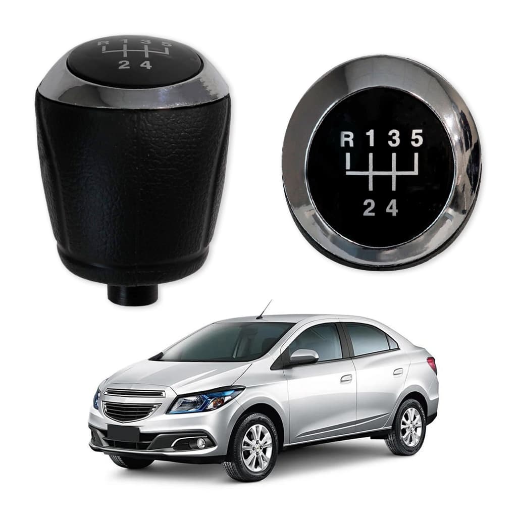 Manopla de Câmbio 5 Marchas Chevrolet Prisma 2013 a 2019 Tipo B Encaixe Parafuso Enroscado