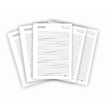 Refil 80 Folhas para Caderno Universitário Reposicionável Pautado Branco