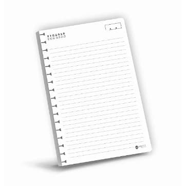 Refil para Caderno Colegial Reposicionável Pautado Branco Volta as Aulas Envio Rapido