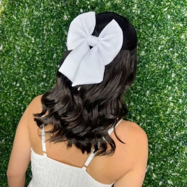 Laço de cabelo feminino adulto tendência da moda /várias cores laços bico de pato tendência 2024 - inspiração Virgínia