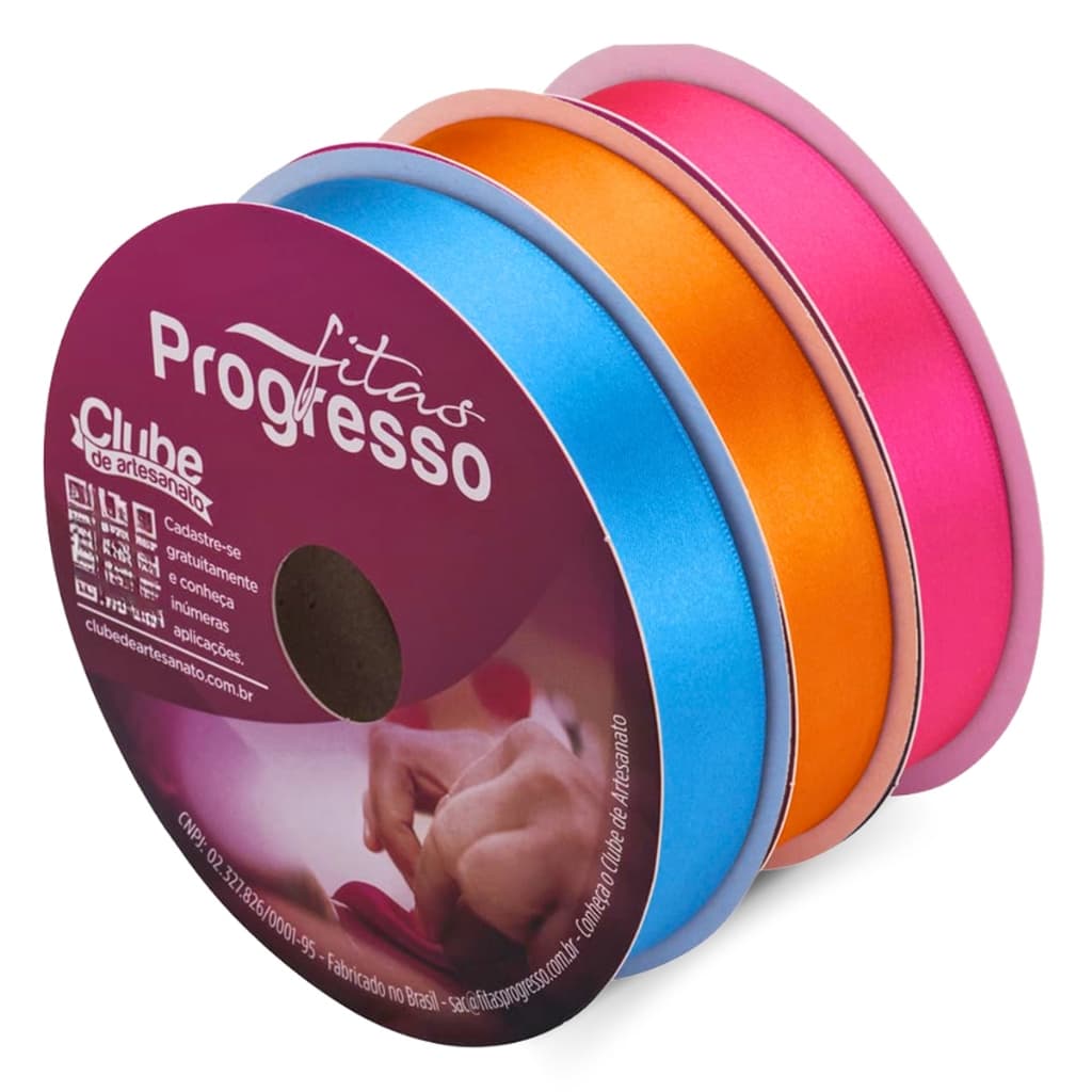 Fita de Cetim 22mm Progresso Face Simples N°5 50m