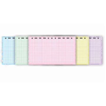 Refil para Guarda Fichas 5 Cores Candy Colors Quadriculado