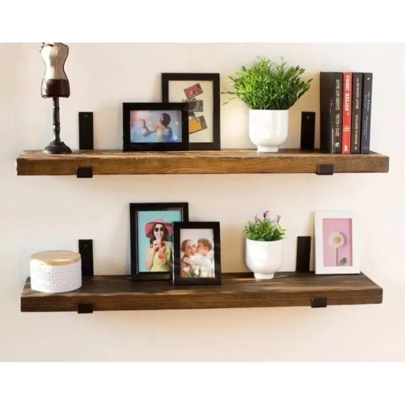 Prateleiras GRANDE Industrial Com Mão francesa de ferro invertida Nicho Decoração Rustica Moderna