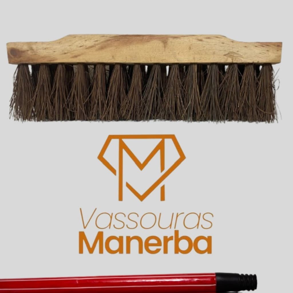 VASSOURÃO DE PIAÇAVA 40 CM COM CABO