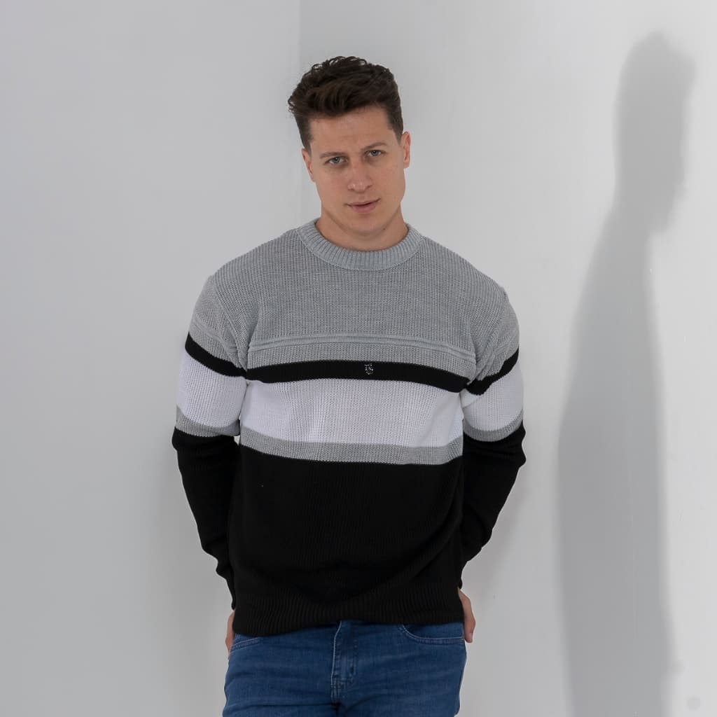 Suéter masculino bulusa  moletom Premium padrão Passe o inverno com mais estilo e elegância.