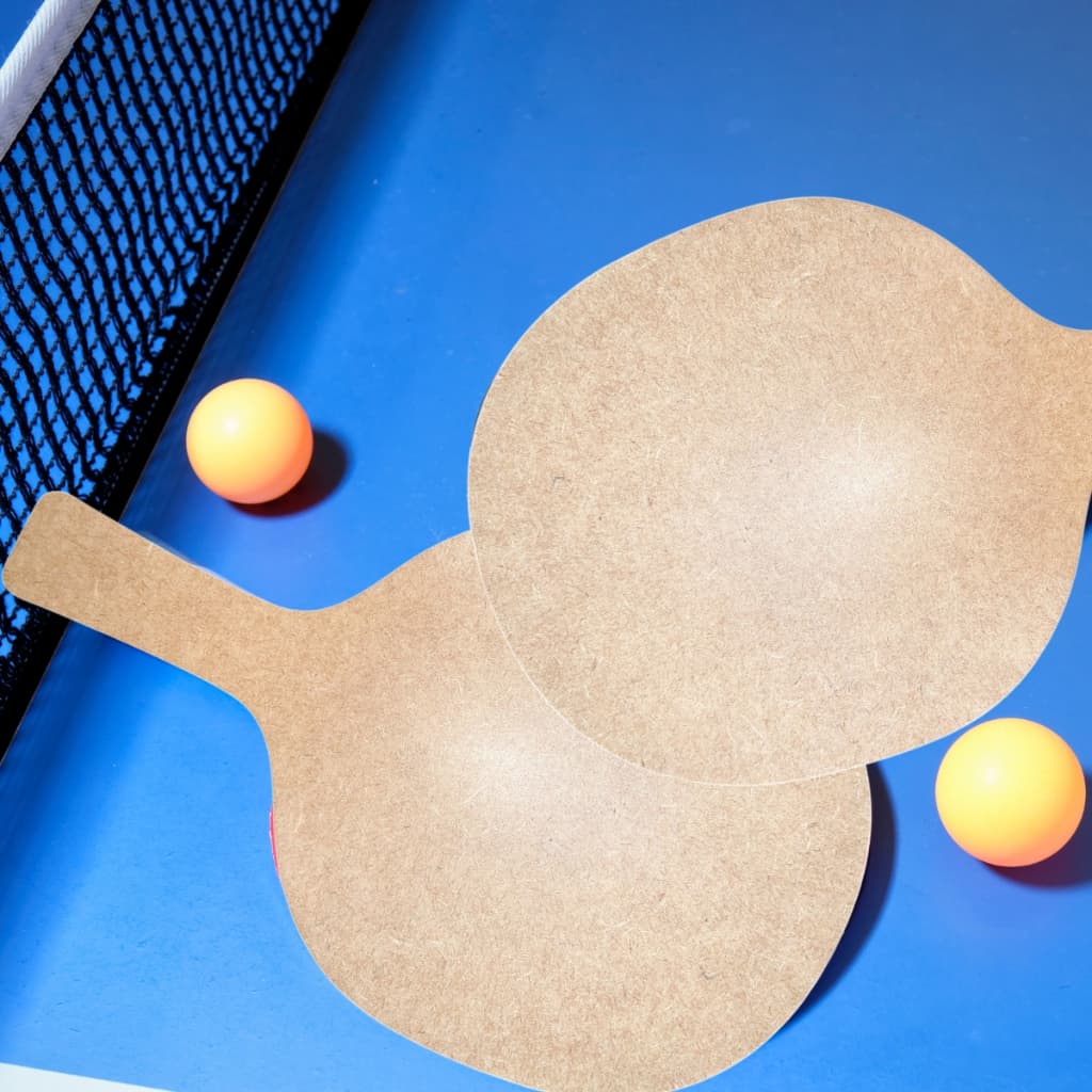 Kit 30 Pares Raquetes Ping Pong MDF Cru Lembrancinha Brinde