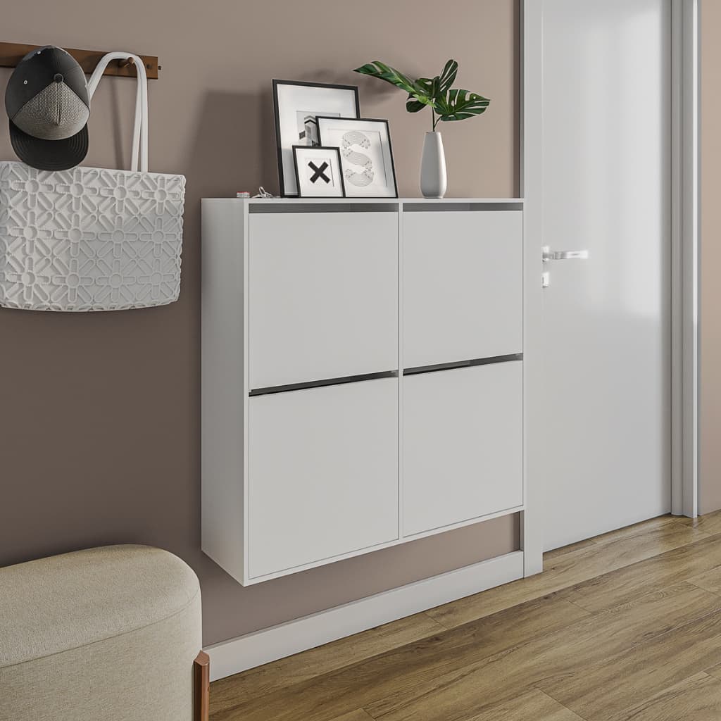 Sapateira Suspensa Zenith 4 Portas Para Casa Quarto Organizadora com Porta Basculante