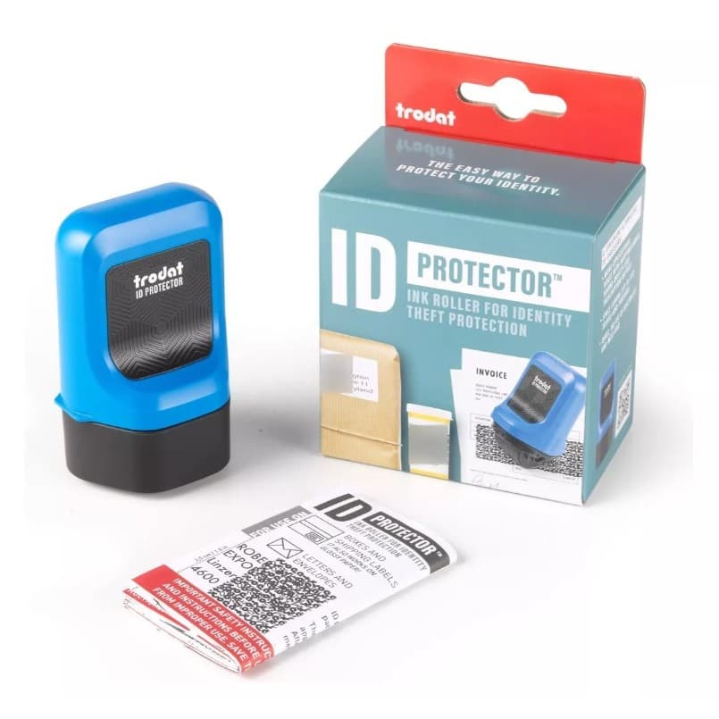 Carimbo proteção e apagador de Dados Contra Roubo De informações 3 em 1 (com abridor de caixa)