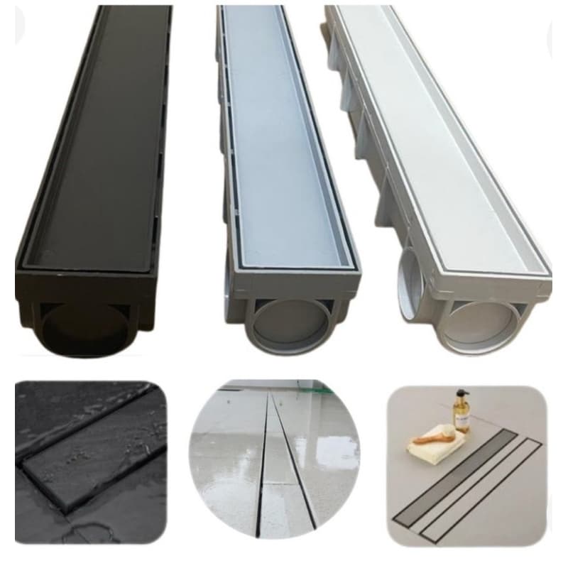 Ralo Linear Oculto Sifonado Acabamento Invisível para Piso 6x50 cm