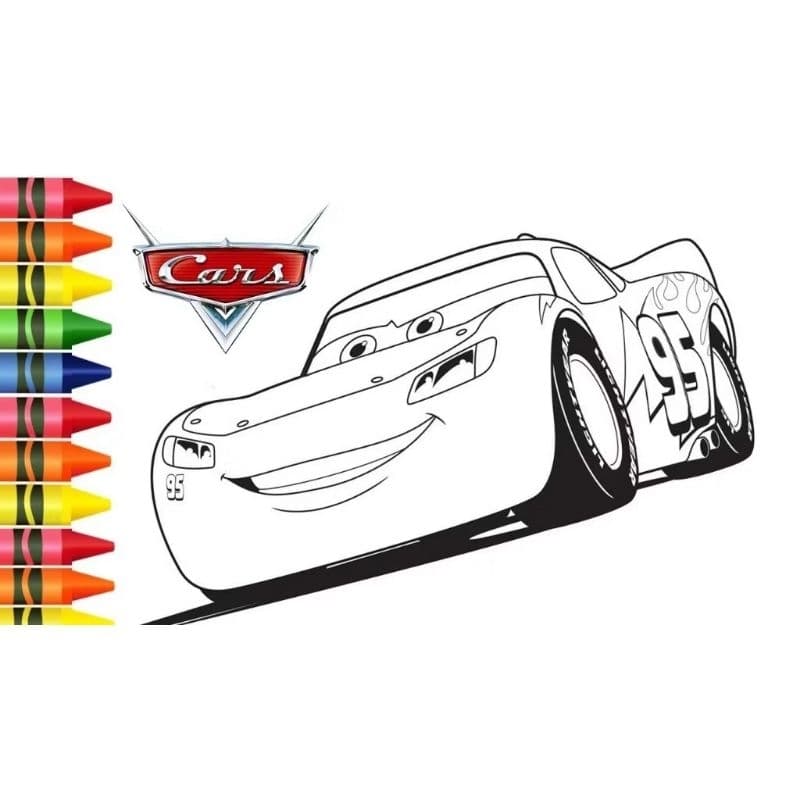 Kit 80 Desenhos Para Pintar E Colorir Relâmpago Mcqueen - Folha A4 !