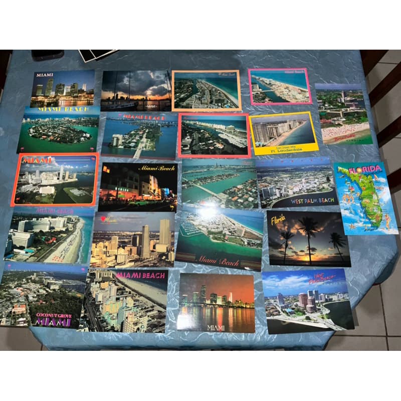 22 cartões postais da florida anos 80 usa eua cartão postal