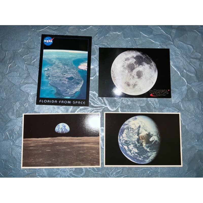 4 cartões postais da nasa Eua usa cartão postal