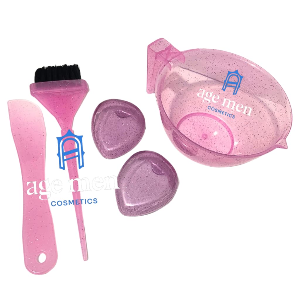 Kit Cumbuca Tintura Química Espátula e Pincel + Protetor de Orelha Auricular Cores