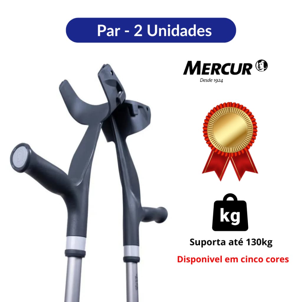 Muleta Canadense Fixa Mercur – Conforto, Estabilidade e Suporte