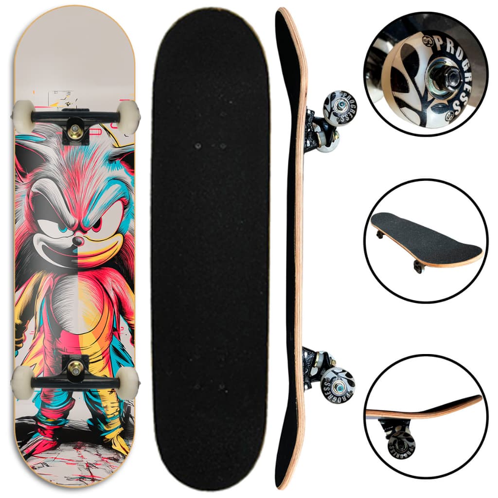 Skate semi Profissional para crianças e adultos até 100kg