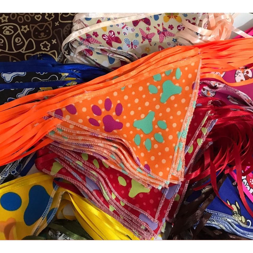 50 Bandanas M para pet shop banho e tosa