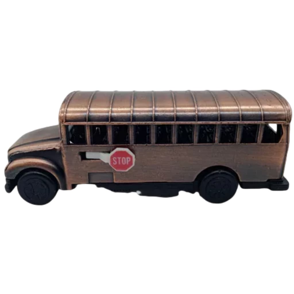 Apontador Metal Onibus Escolar Coleção Die Cast 602