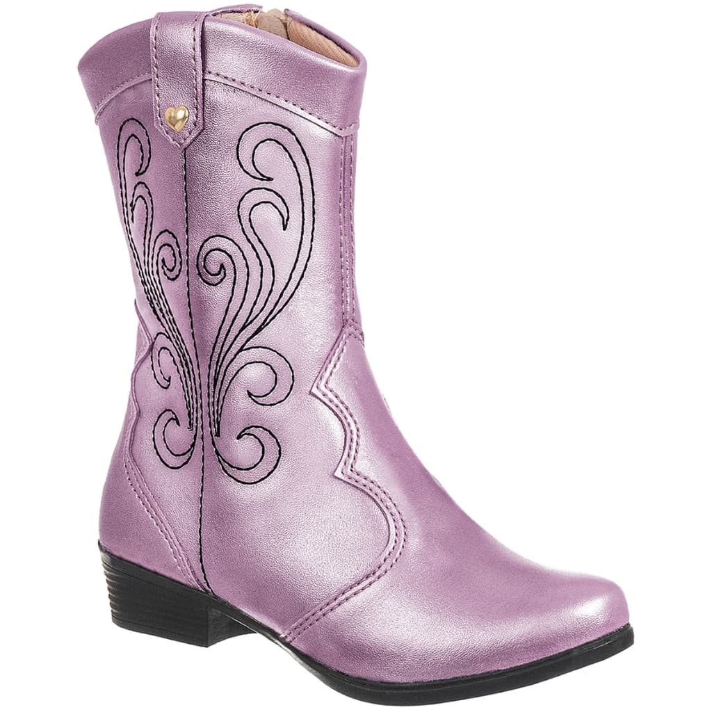 Bota Texana Menina Feminina Infantil Saltinho Baixa Médio Cano Longo Country Confortável Moda Atual