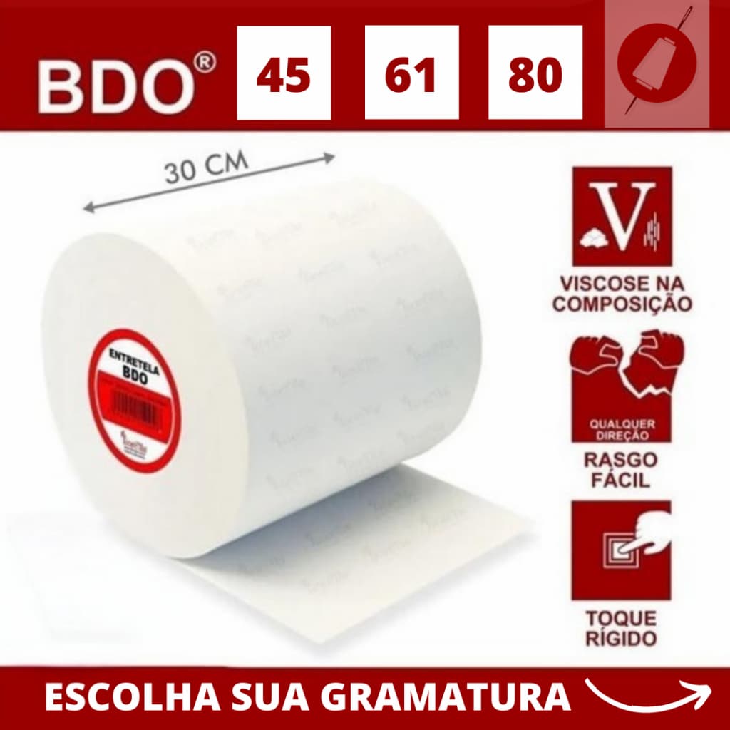 ENTRETELA BORDADO RASGA FÁCIL FIORELLA - ROLO COM 100 METROS