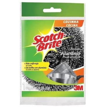 Esponja Não Enferruja Brilho Em Alumínio Scotch Brite 3m