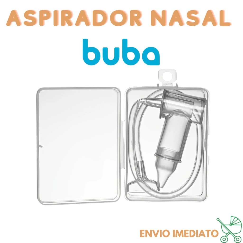 Aspirador Nasal limpa nariz entupido bebê infantil Com Estojo Sucção Com Ponta Original Buba