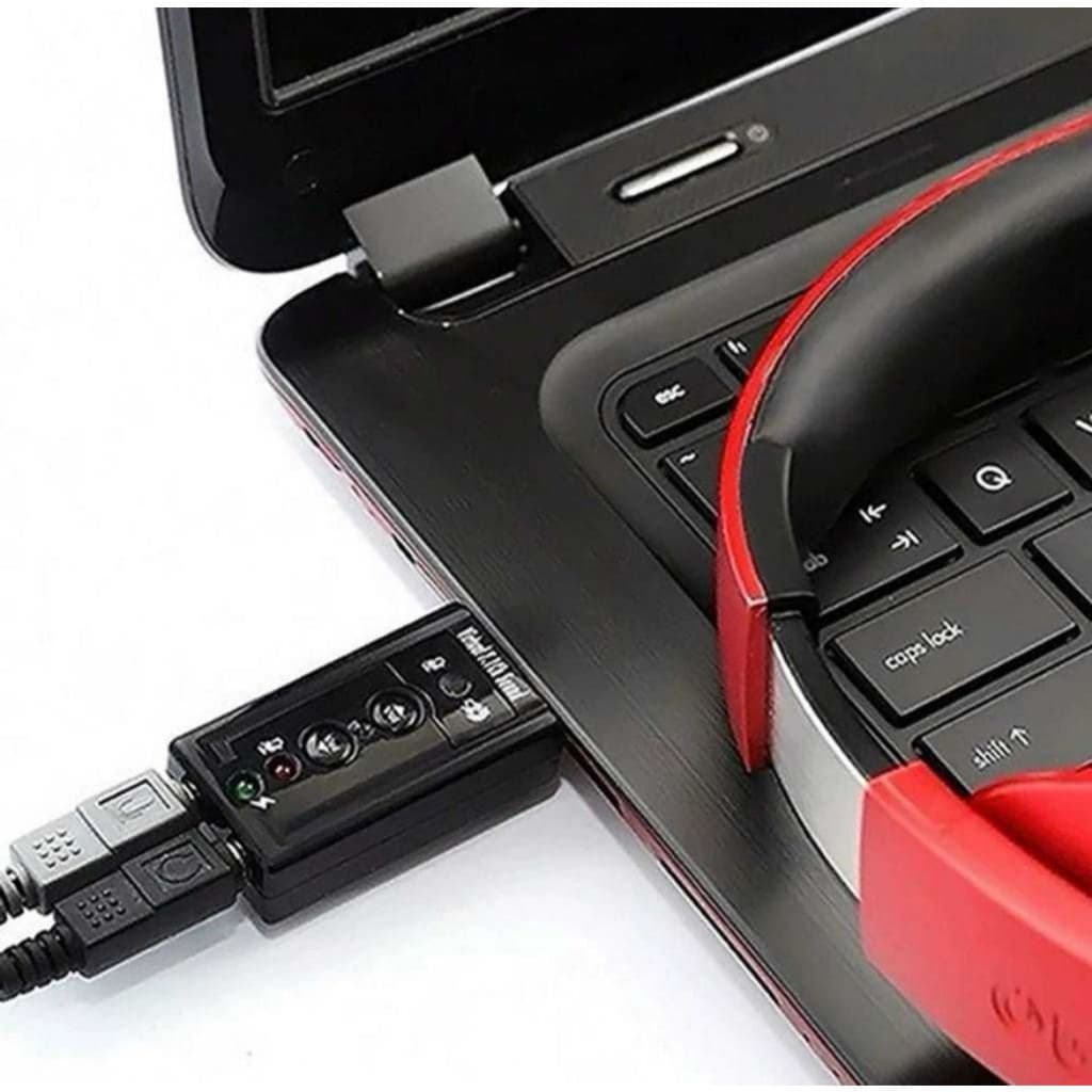 Placa De Som Áudio Externo Adaptador Usb 7.1 Video Game Pc e Notebook - Envio Imediato
